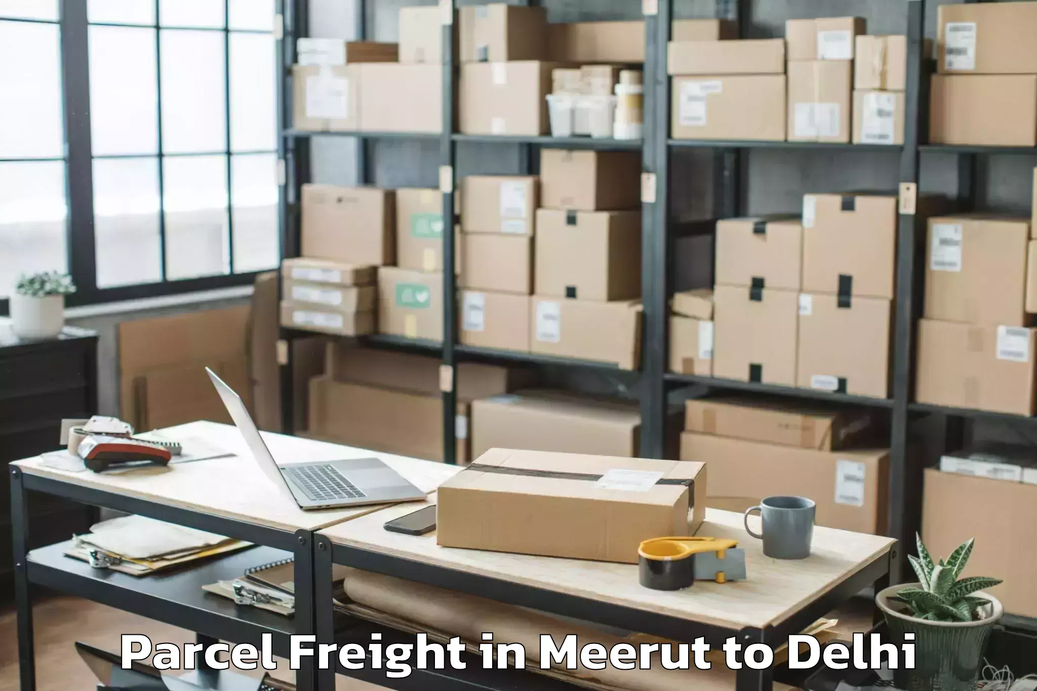 Book Meerut to National Institute Of Educatio Parcel Freight Online